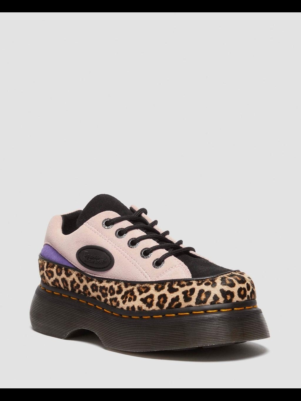 Dr. Martens Buzz Light Tan + Powder Pink - Mini Leopard Spot - Picture 4 of 8